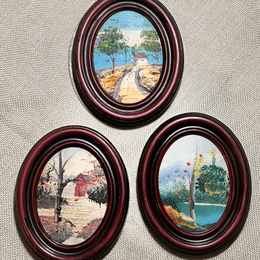 Miniature Doll House Oil Painting